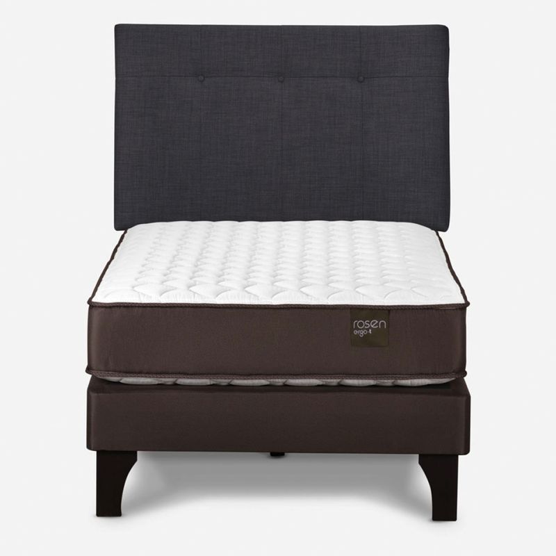 ROSEN - Cama Europea Ergo T 1 Plaza + Respaldo Rosen