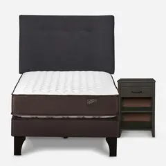 ROSEN - Cama Europea Ergo T 1 Plaza + Respaldo + Velador