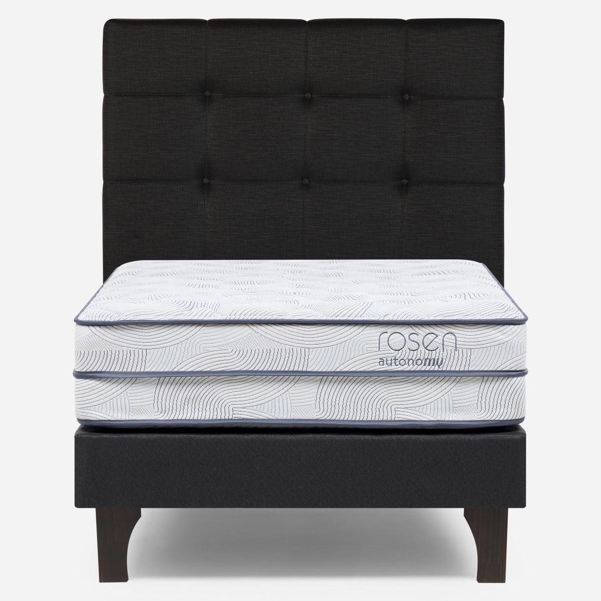 ROSEN - Cama Europea Autonomy Sky 1.5 Plazas x 2.00mt  + Respaldo Rosen