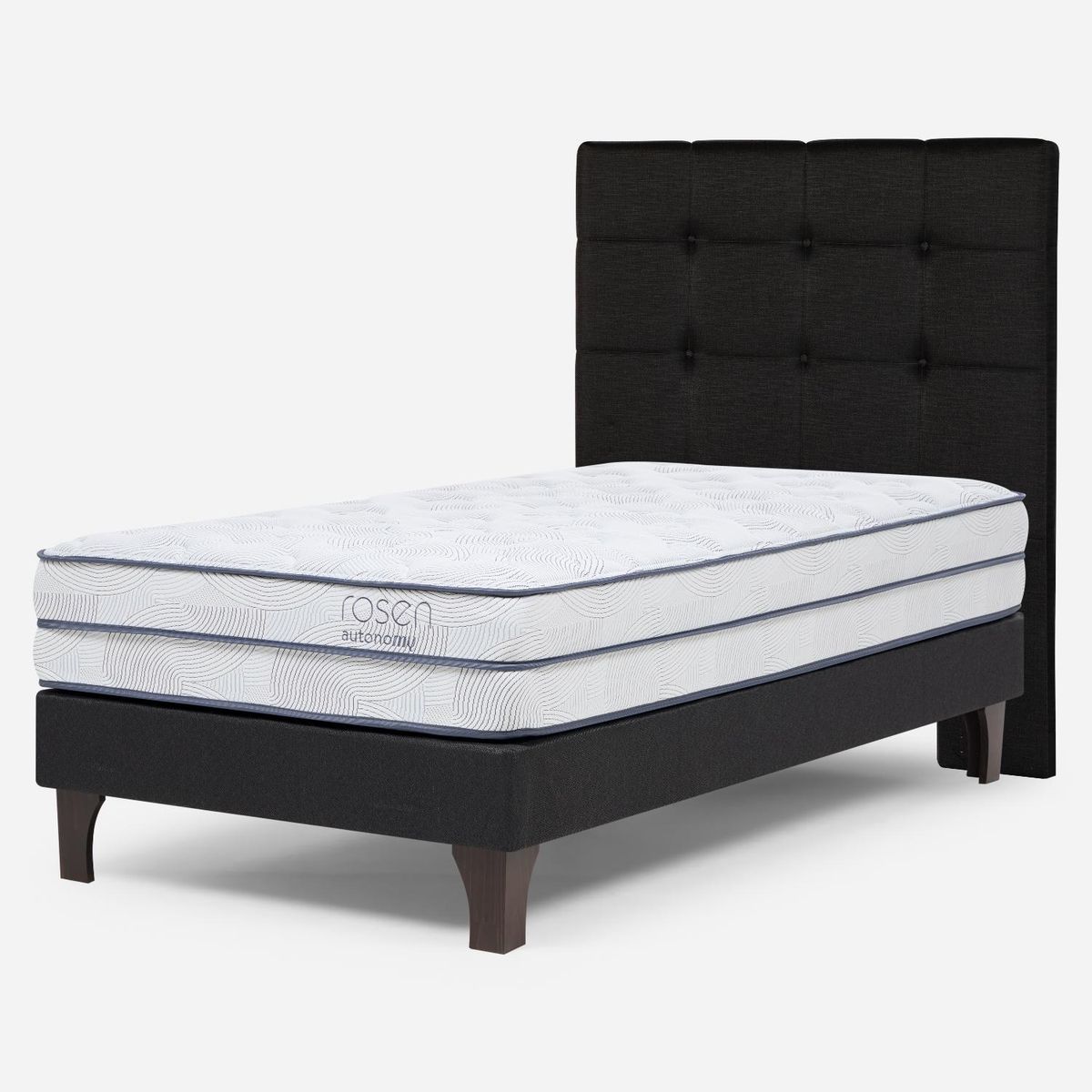 ROSEN - Cama Europea Autonomy Sky 1.5 Plazas x 2.00mt  + Respaldo Rosen