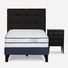 ROSEN - Camas Europeas Autonomy 1.5 Plazas + Respaldo + Velador