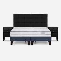 Camas Europeas Autonomy King + Respaldo + 2 Velador