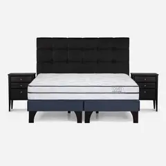 ROSEN - Camas Europeas Autonomy King + Respaldo + 2 Velador