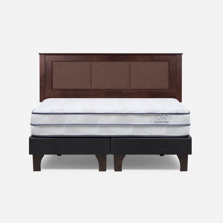 ROSEN Cama Europea Autonomy Sky King x 2.00mt Base Dividida + Respaldo