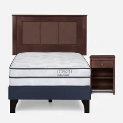ROSEN - Camas Europeas Autonomy 1.5 Plazas + Respaldo + Velador