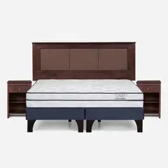 ROSEN - Camas Europeas Autonomy King + Respaldo + 2 Velador