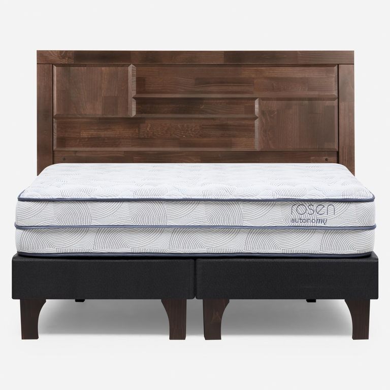 Cama Europea Autonomy Sky 2 Plazas x 2.00mt Base Dividida + Respaldo