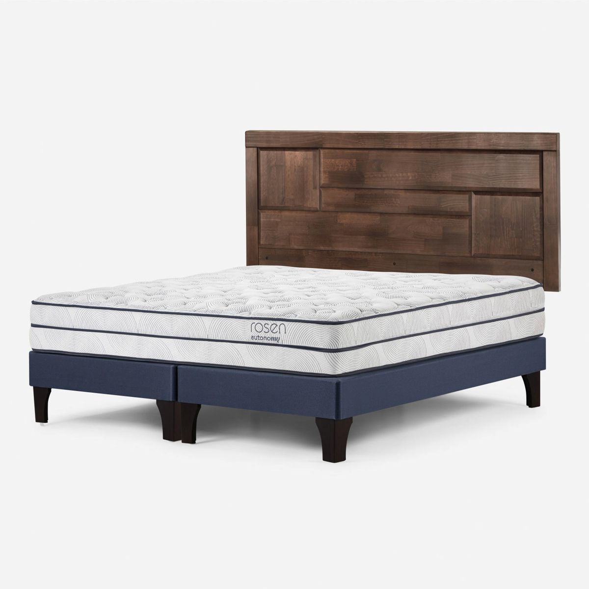 ROSEN - Cama Europea Autonomy Sky King x 2.00mt Base Dividida + Respaldo Rosen