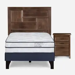 ROSEN - Camas Europeas Autonomy 1.5 Plazas + Respaldo + Velador