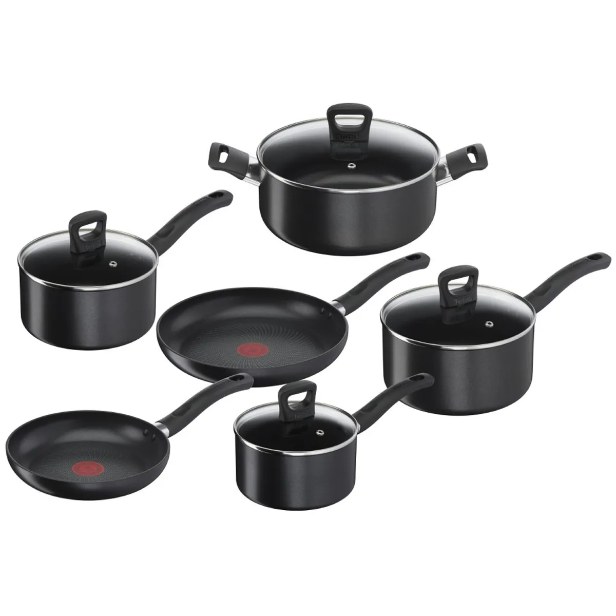 TEFAL - Batería De Cocina Antiadherente 10 Piezas Enhance Tefal