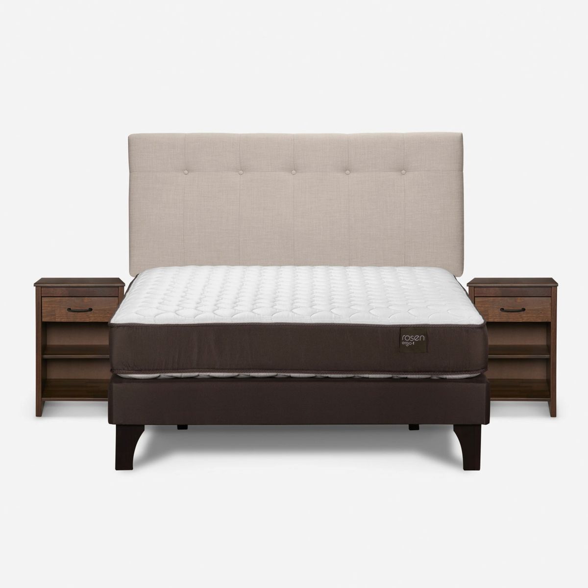 ROSEN - Cama Europea 2 Plazas Ergo Rosen + Respaldo
