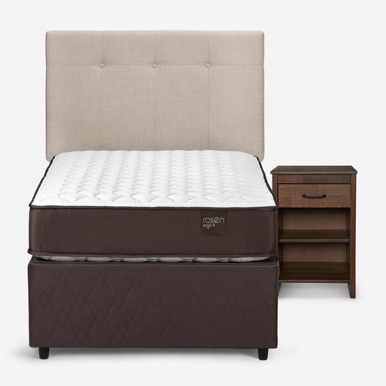 Cama Nido New Ergo T 1.5 plazas x 2.00 mt + Respaldo + 1 Velador
