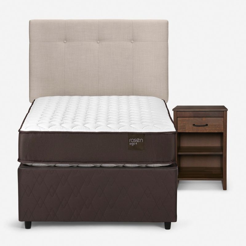ROSEN - Box Springs 1.5 Plazas Ergo Rosen + Respaldo