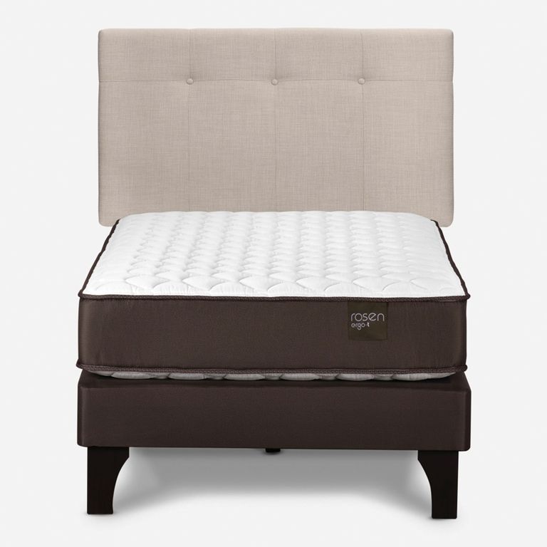 Cama Europea New Ergo T 1 Plaza x 2.00 mt + Respaldo