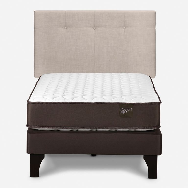 Cama Europea New Ergo T 1.5 Plazas x 2.00 mt + Respaldo