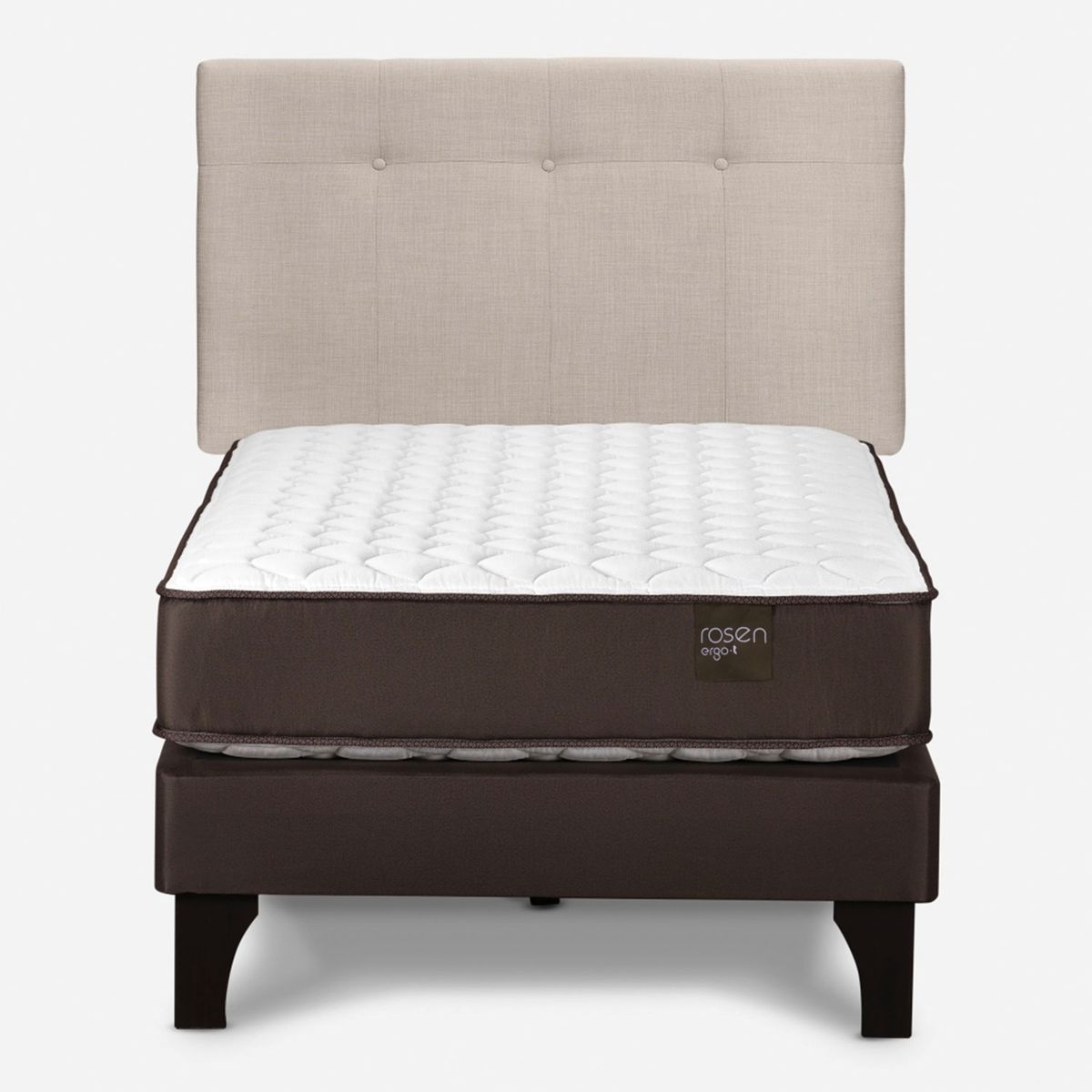 ROSEN - Cama Europea Ergo T 1.5 Plazas + Respaldo Rosen
