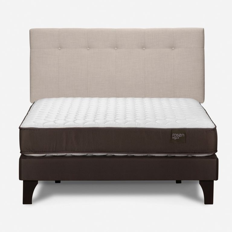 Cama Europea New Ergo T 2 Plazas x 2.00 mt Base Normal + Respaldo