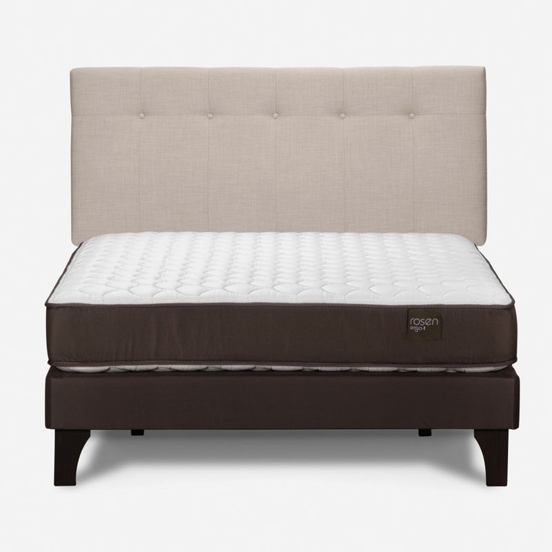 ROSEN - Cama Europea 2 Plazas Ergo Rosen + Respaldo