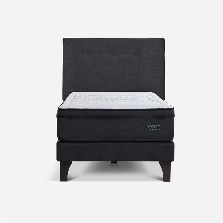 Cama Europea Tempo 1.5 Plazas x 2.00mt + Respaldo