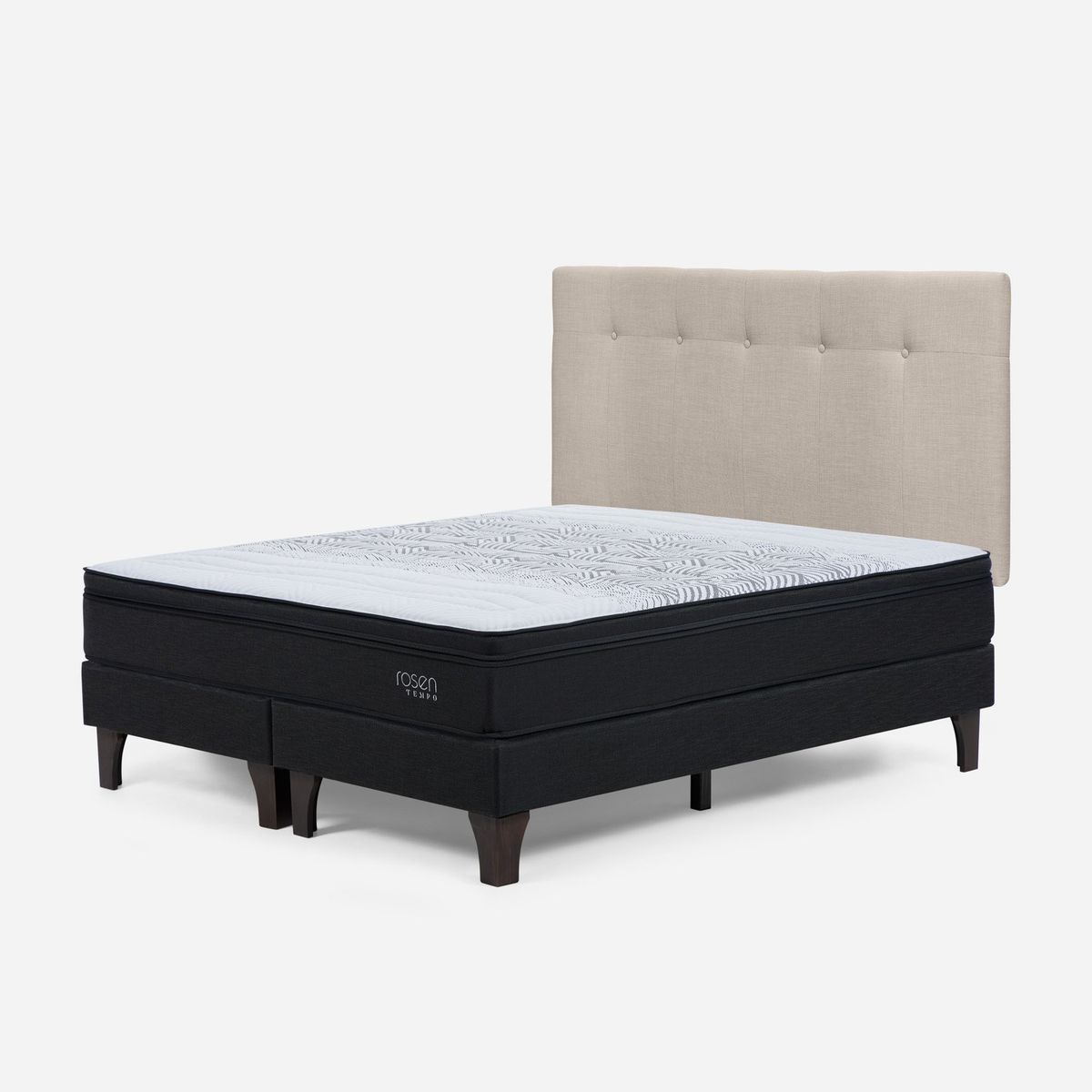 ROSEN - Cama Europea Tempo King + Respaldo Rosen