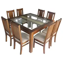 DAGON - Juego De Comedor Sisal 8 Puestos