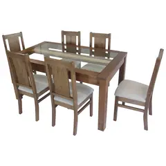 DAGON - Juego De Comedor Sisal 6 Puestos
