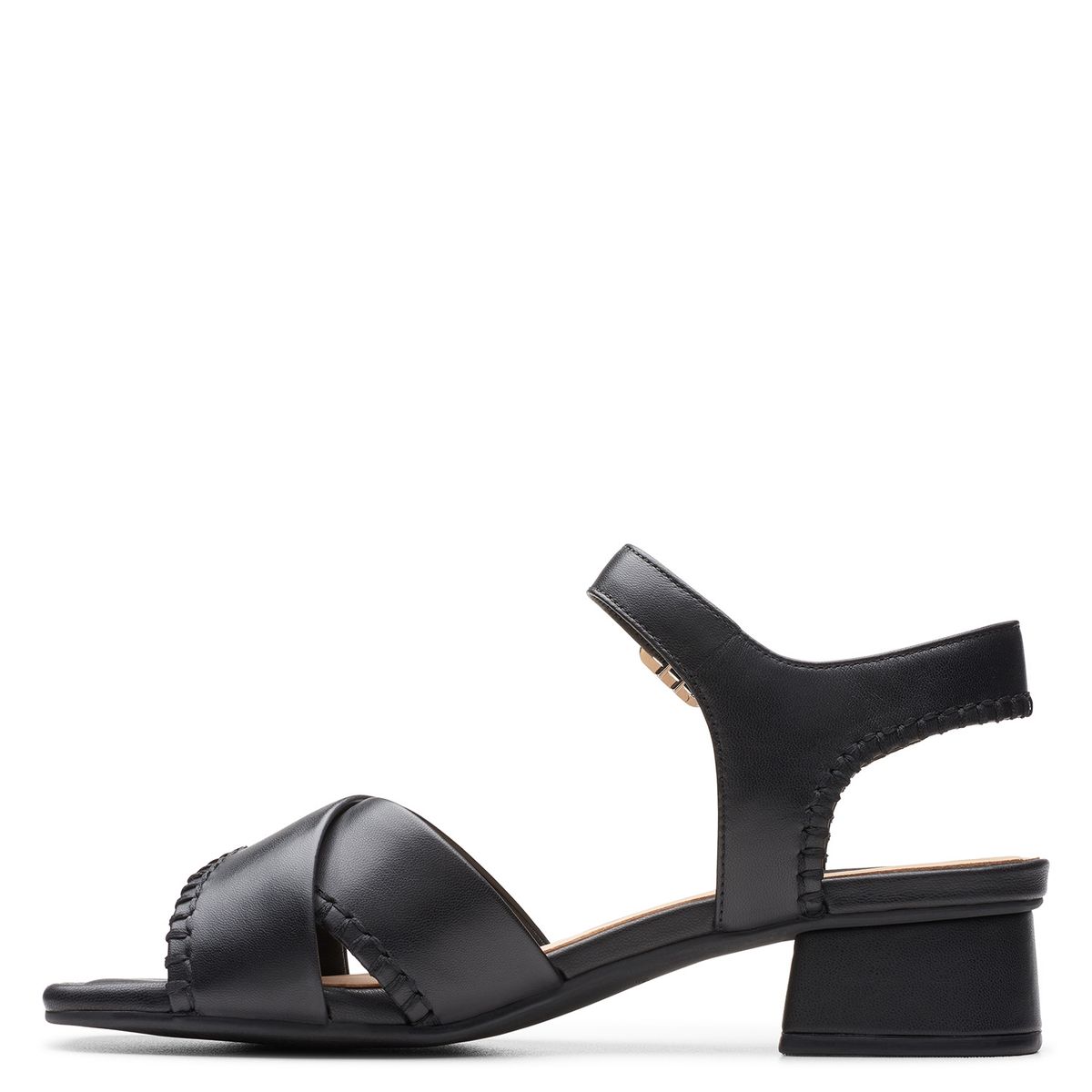 CLARKS - Sandalia Mujer Cuero Negro Clarks