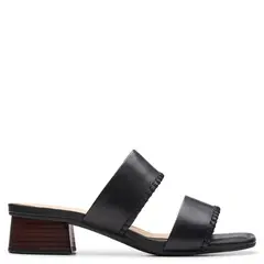 CLARKS - Sandalia Mujer Cuero Negro