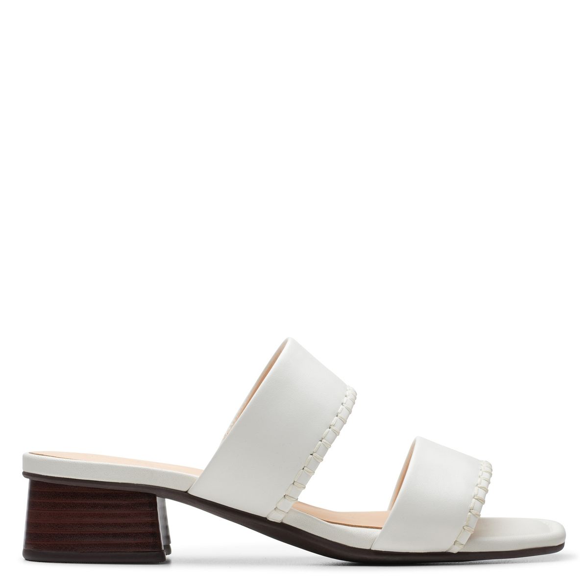 CLARKS - Sandalia Mujer Cuero Blanco Clarks