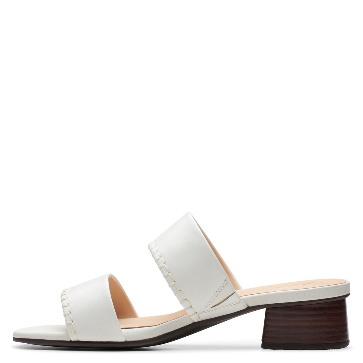 CLARKS - Sandalia Mujer Cuero Blanco Clarks