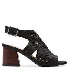 CLARKS - Sandalia Mujer Cuero Negro