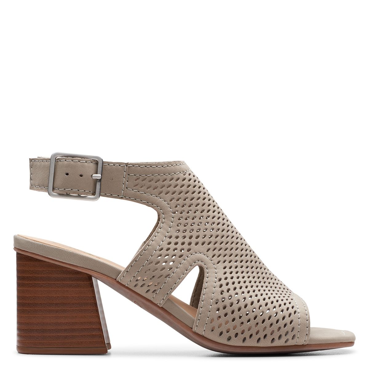 CLARKS - Sandalia Mujer Cuero Beige Clarks