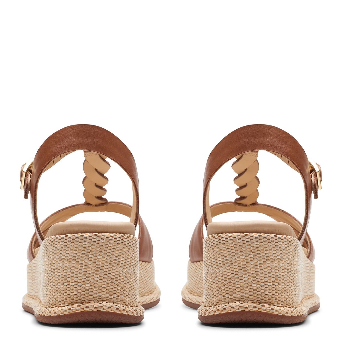 CLARKS - Sandalia Mujer Cuero Beige Clarks