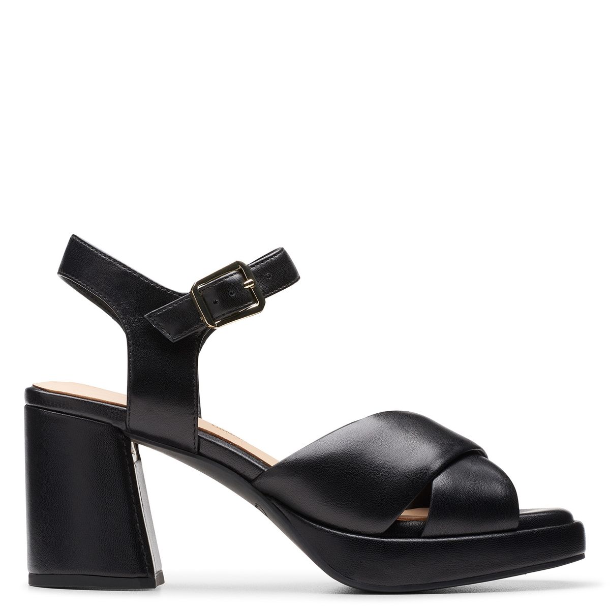 CLARKS - Sandalia Mujer Cuero Negro Clarks