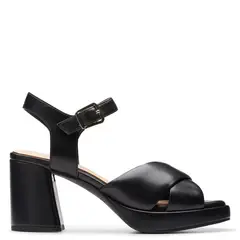 CLARKS - Sandalia Mujer Cuero Negro