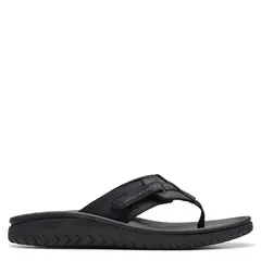 CLARKS - Sandalia de Cuero Negro para Hombre