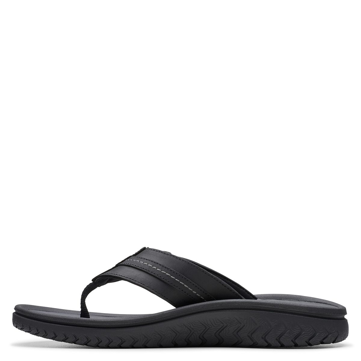 CLARKS - Sandalia de Cuero Negro para Hombre Clarks