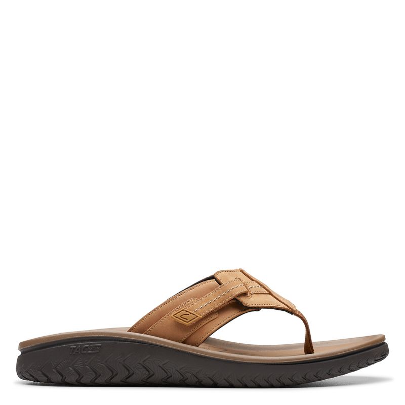 CLARKS - Sandalia Clarks Hombre Cuero Café