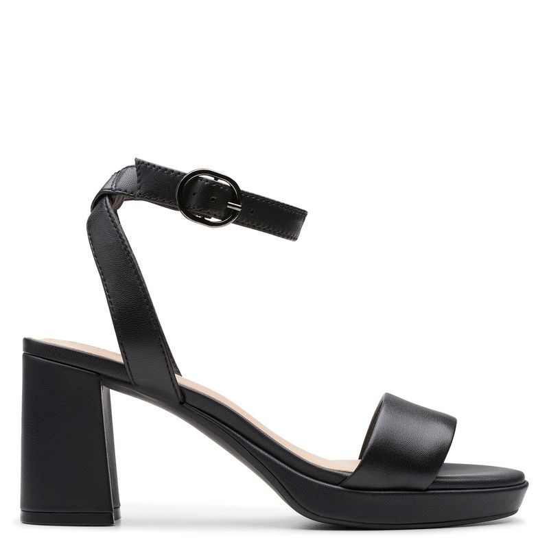 CLARKS - Sandalia Mujer Cuero Negro Clarks