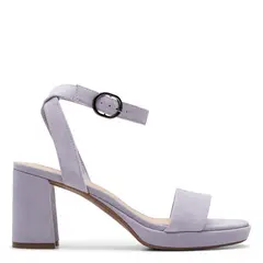 CLARKS - Sandalia Mujer Cuero Azul