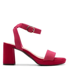 CLARKS - Sandalia Mujer Cuero Fucsia