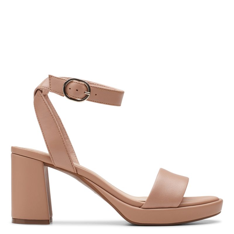 CLARKS - Sandalia Mujer Cuero Beige Clarks