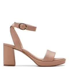 CLARKS - Sandalia Mujer Cuero Beige