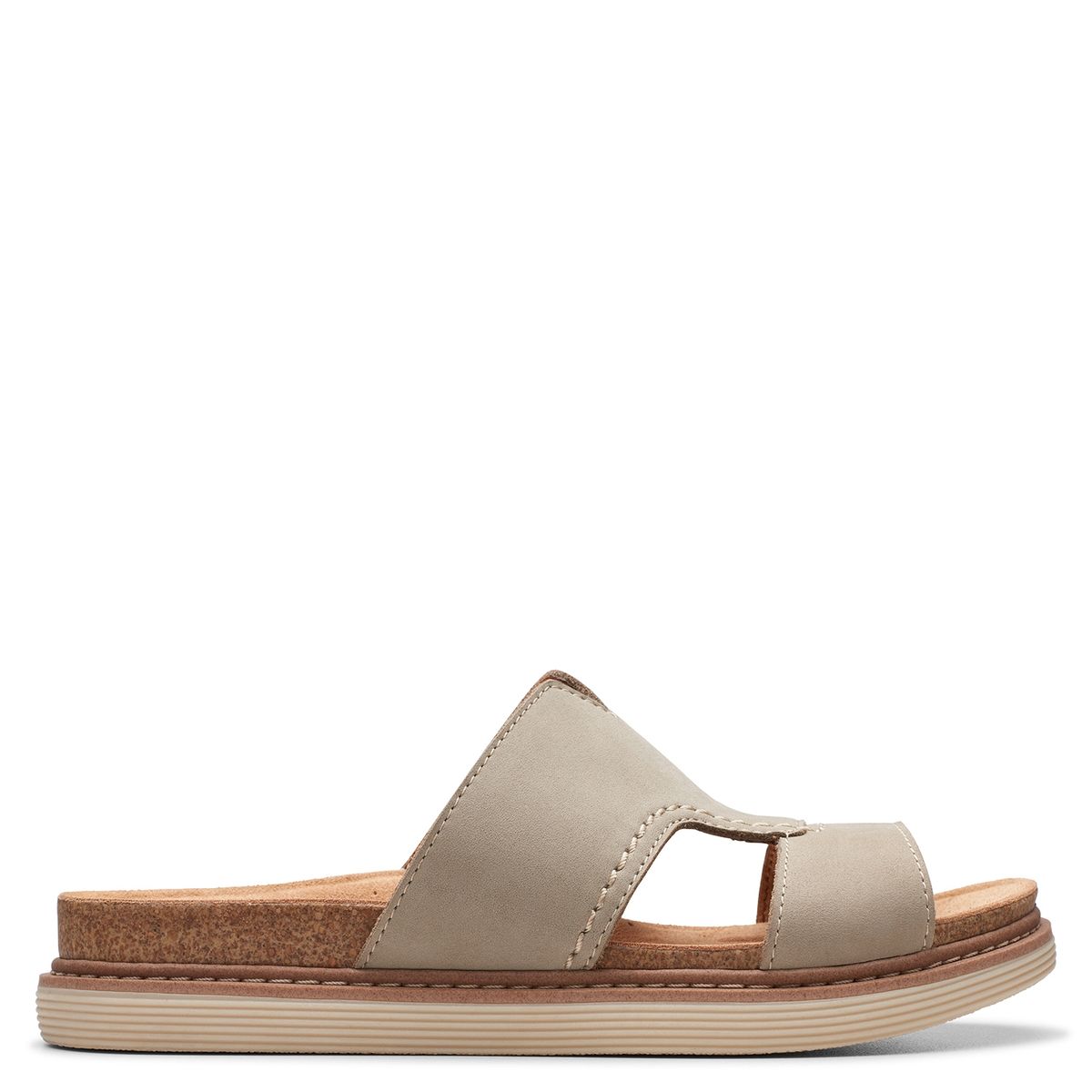 CLARKS - Sandalia Mujer Cuero Beige Clarks