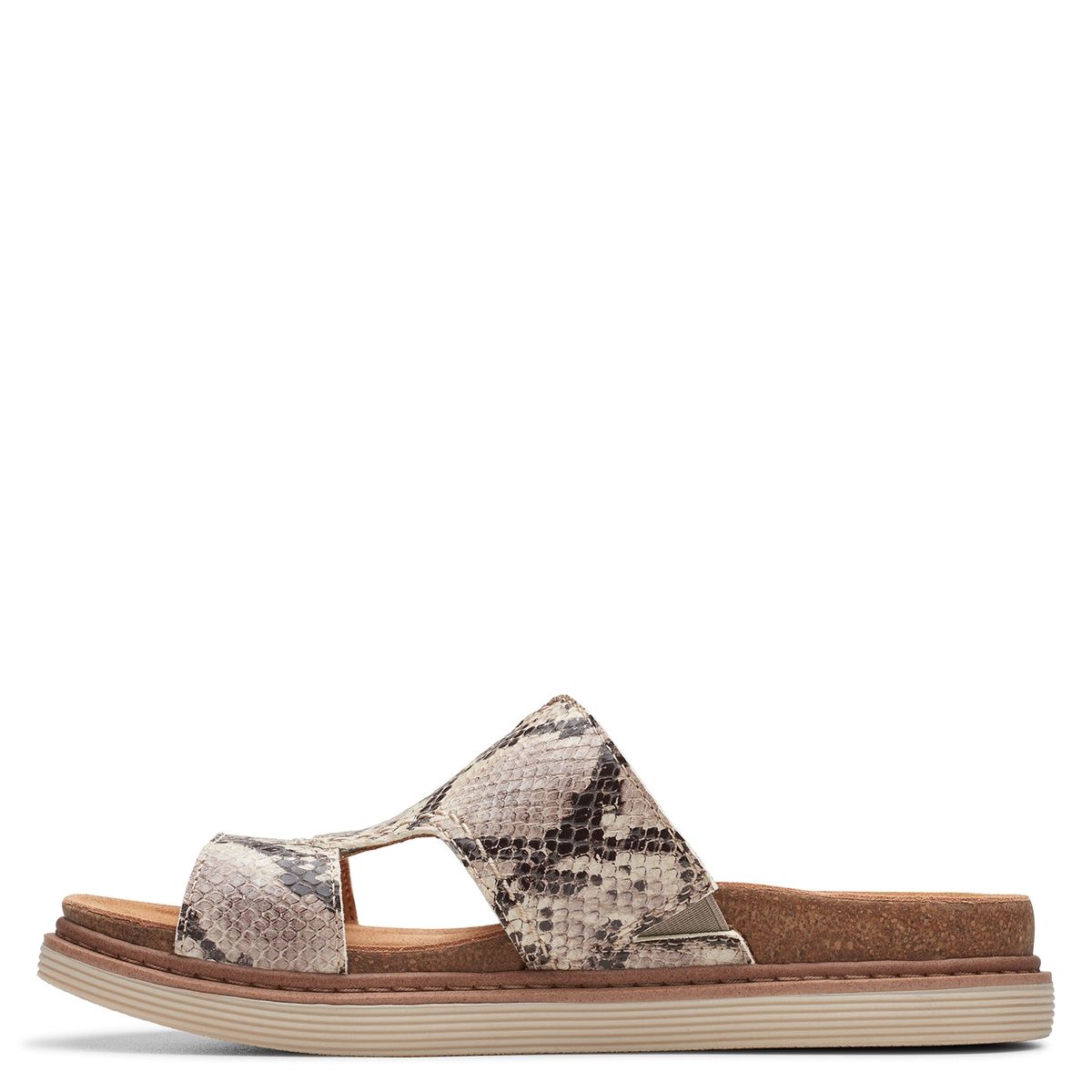 CLARKS - Sandalia Mujer Cuero Beige Clarks