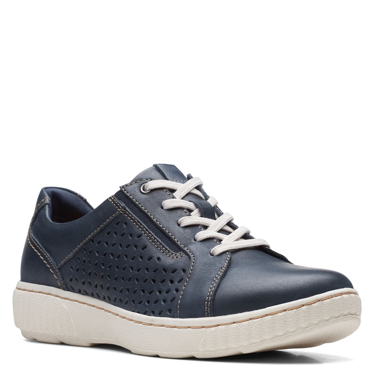 CLARKS - Zapatlla Urbana Mujer Cuero Azul Clarks
