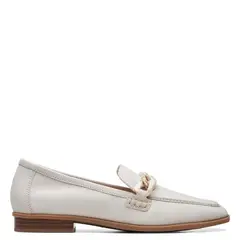 CLARKS - Zapato Casual Mujer Cuero Blanco