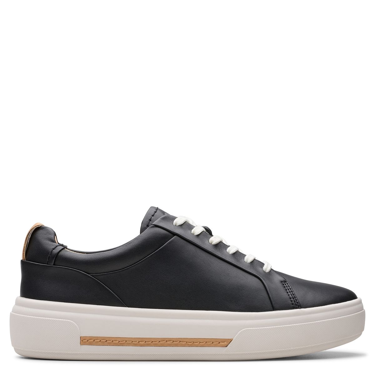 CLARKS - Zapatilla Urbana Mujer Cuero Negro Clarks