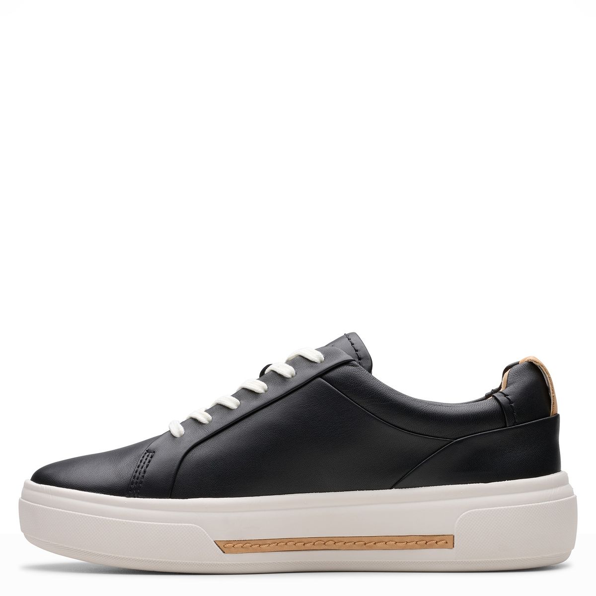 CLARKS - Zapatilla Urbana Mujer Cuero Negro Clarks
