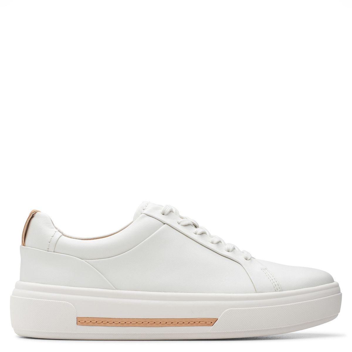CLARKS - Zapatilla Urbana Mujer Cuero Blanco Clarks